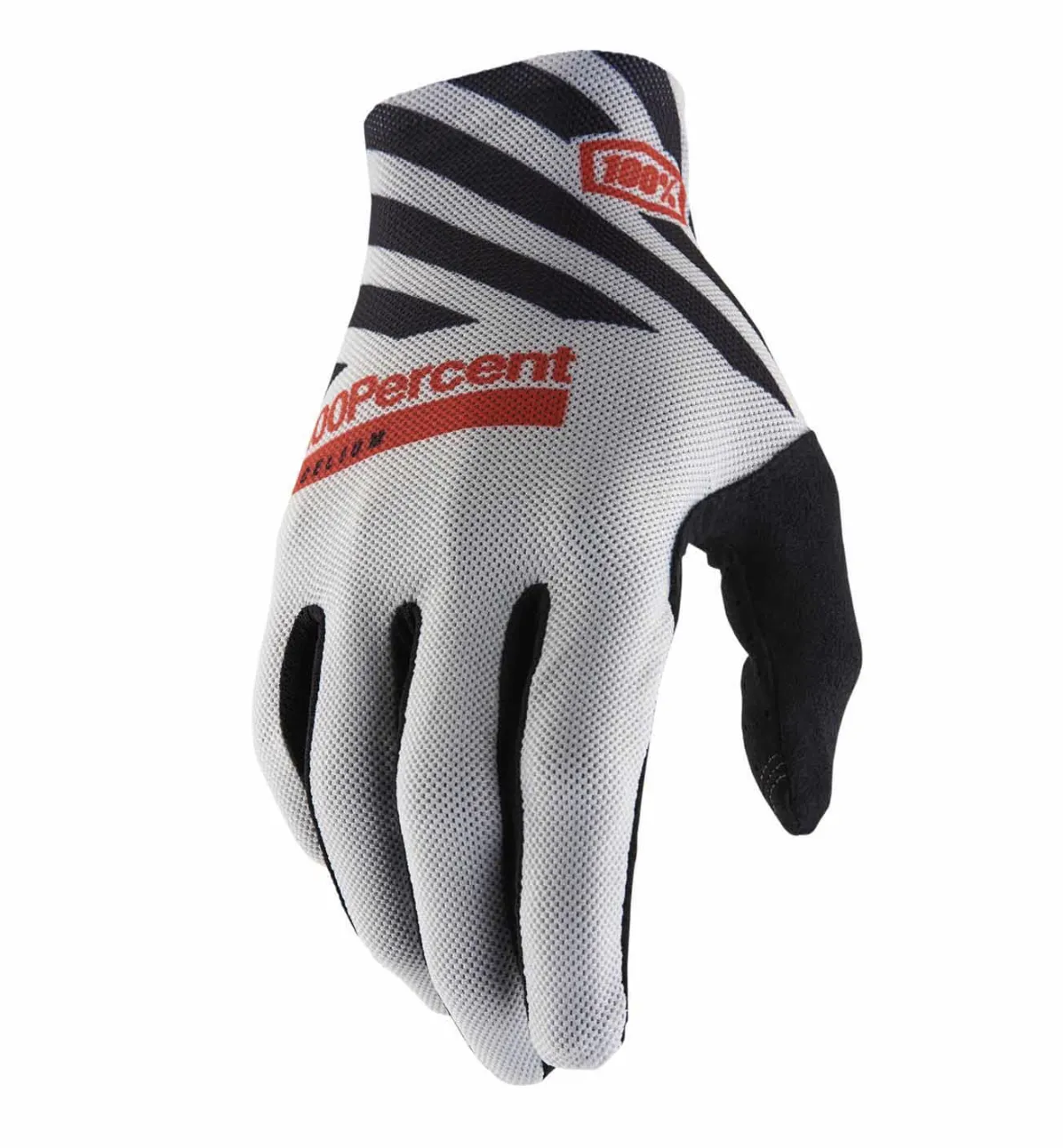 100% CELIUM Full Finger Cycling Mountain Bike Gloves Grey - Medium