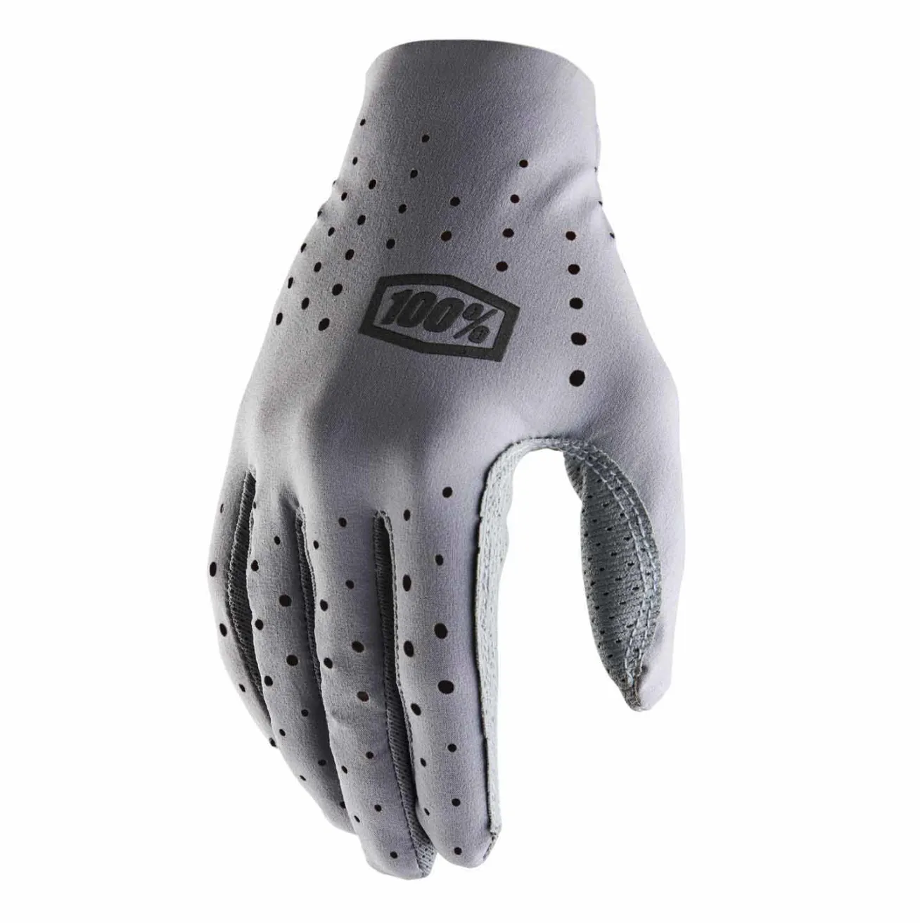 100% SLING Full Finger Cycling Mountain Bike Gloves Grey - Large