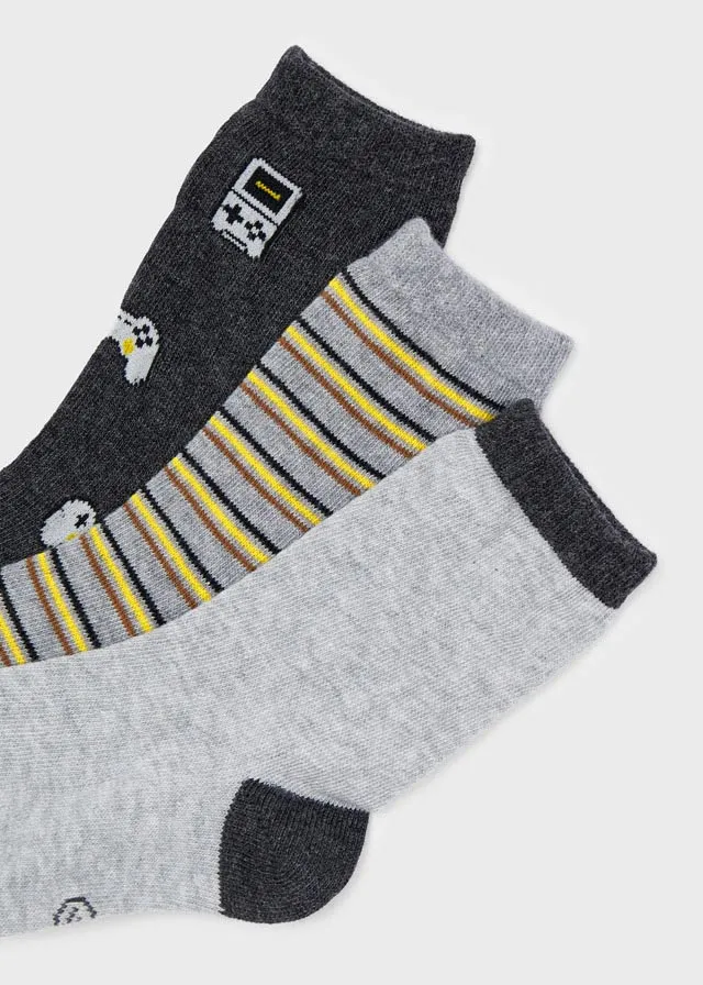 3 socks set for boy - FOSSIL