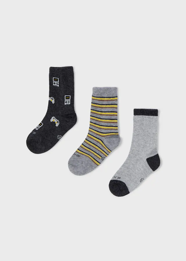 3 socks set for boy - FOSSIL