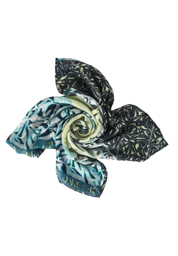 572100- Foil Print Loop Scarf-