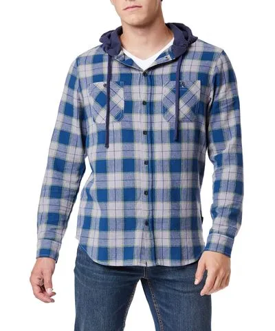 7/29/2019 Light Blue Plaid Flannel Hoodies for Men | UNIONBAY