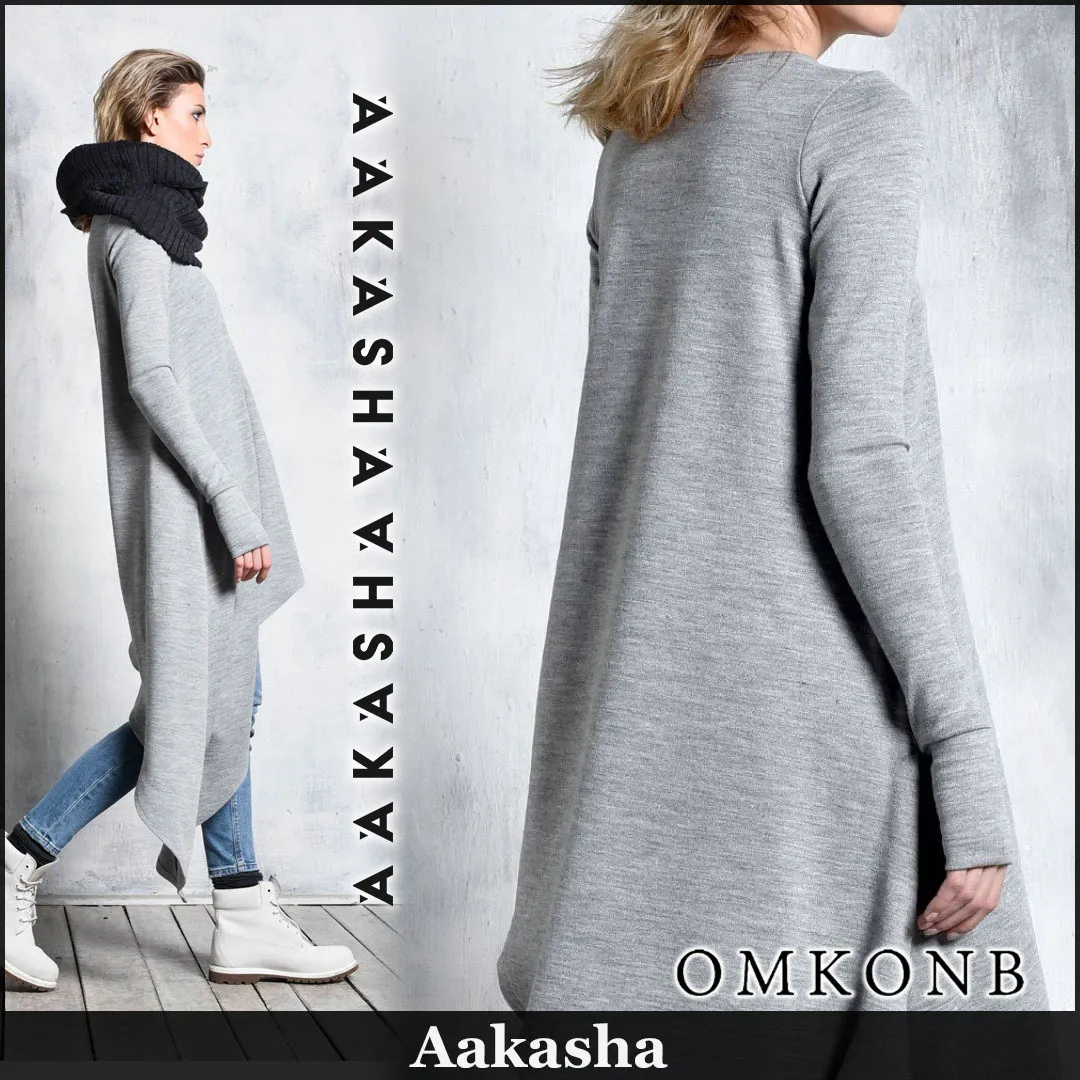 Aakasha  |Long Sleeves Plain Long Tunics