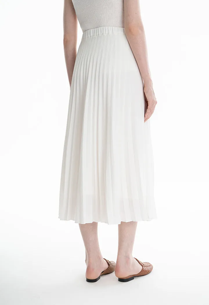 Accordion Pleated Flared Skirt