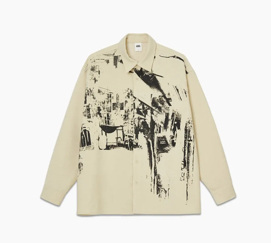 ADD SEOUL  |[ADD SEOUL] ★GRAPHIC PRINT CORDUROY SHIRTS