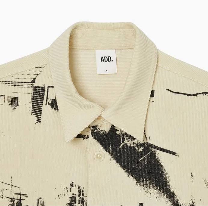 ADD SEOUL  |[ADD SEOUL] ★GRAPHIC PRINT CORDUROY SHIRTS