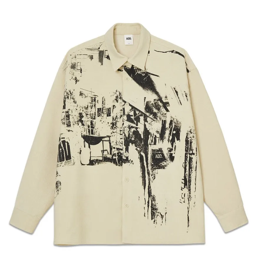 ADD SEOUL  |[ADD SEOUL] ★GRAPHIC PRINT CORDUROY SHIRTS