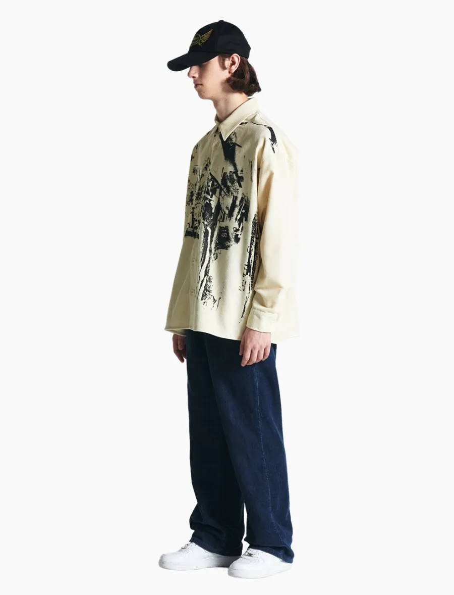 ADD SEOUL  |[ADD SEOUL] ★GRAPHIC PRINT CORDUROY SHIRTS