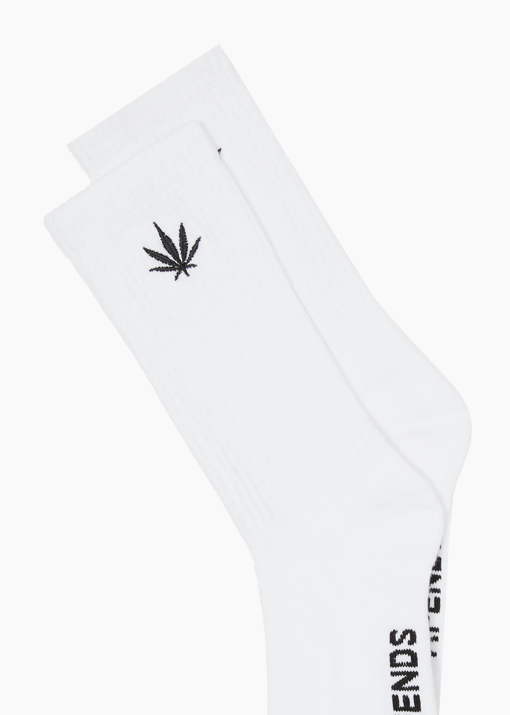 AFENDS Mens Happy - Crew Socks - White