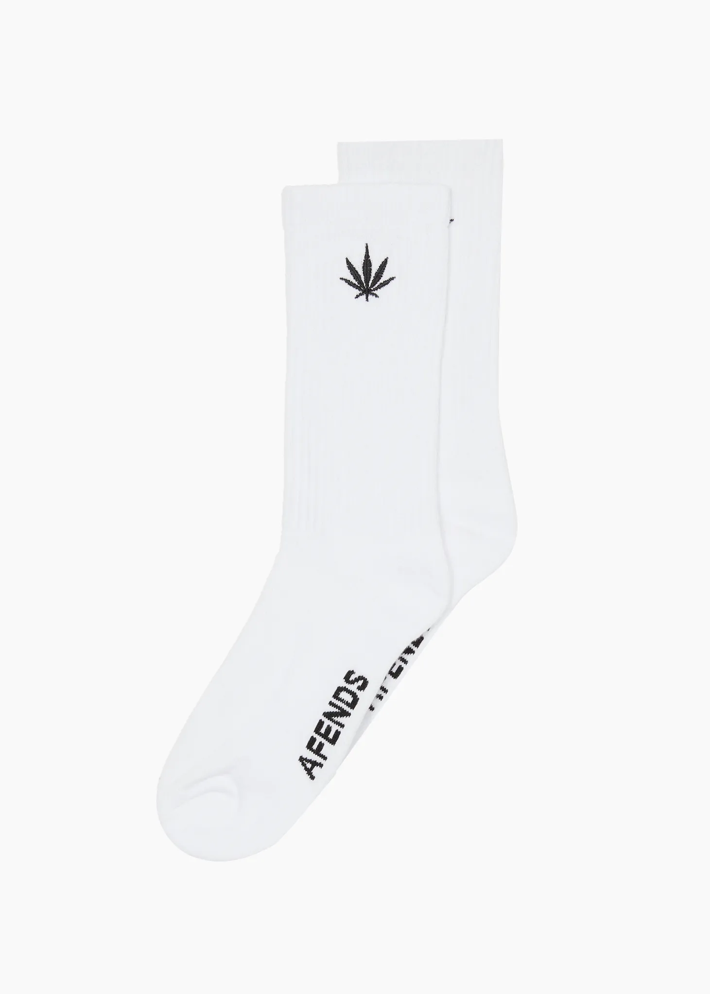 AFENDS Mens Happy - Crew Socks - White