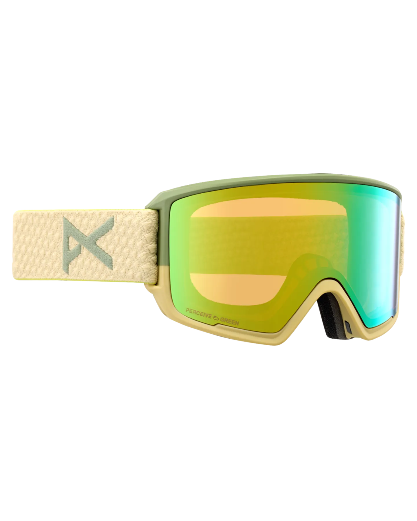 Anon M3 Low Bridge Fit Snow Goggles + Bonus Lens + MFI - Mushroom / Perceive Variable Green