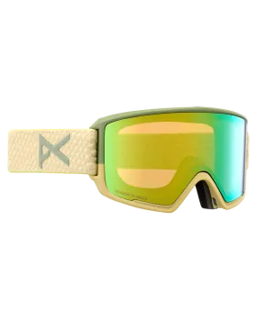 Anon M3 Low Bridge Fit Snow Goggles + Bonus Lens + MFI - Mushroom / Perceive Variable Green