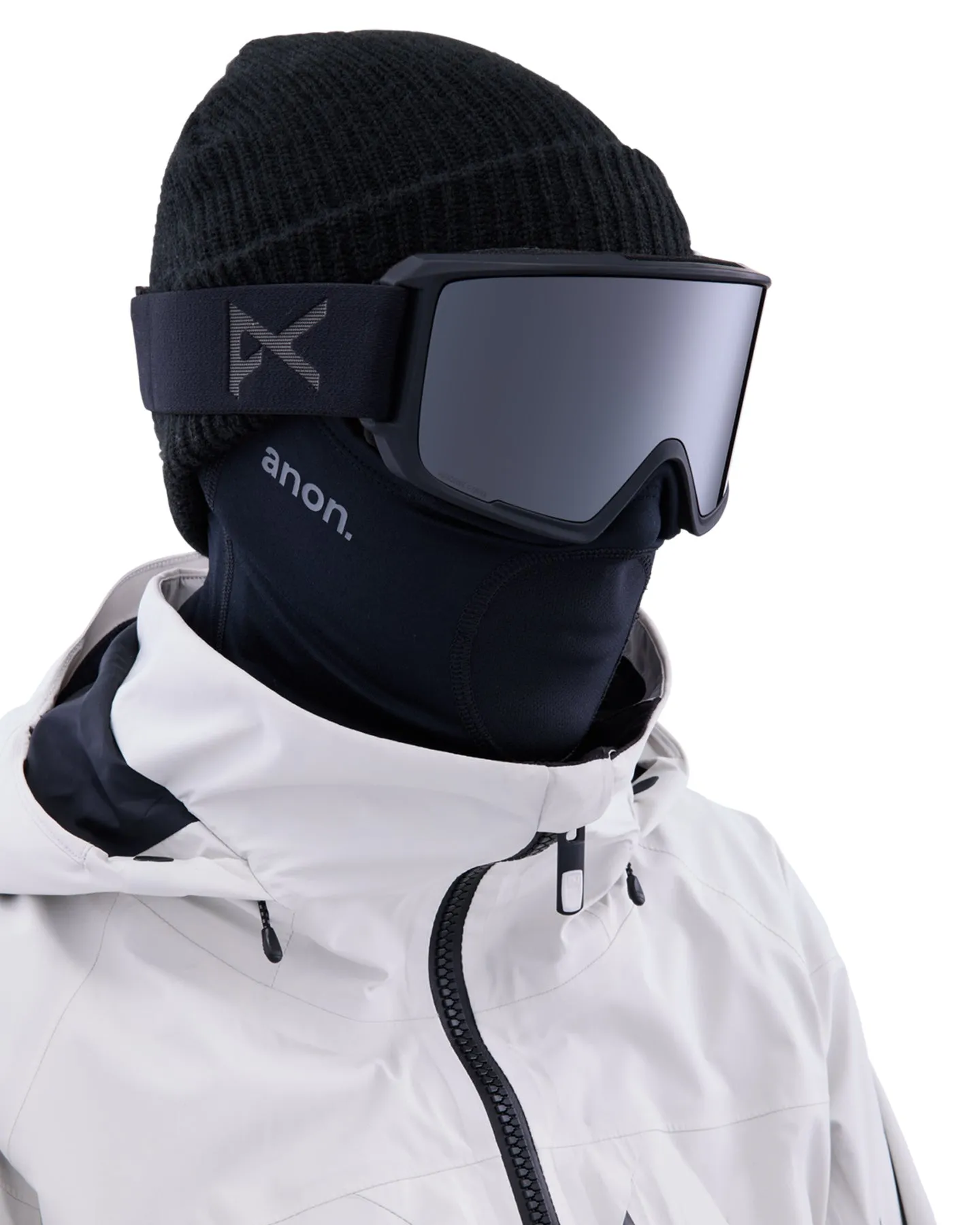 Anon M3 Low Bridge Fit Snow Goggles + Bonus Lens + MFI - Smoke / Perceive Sunny Onyx