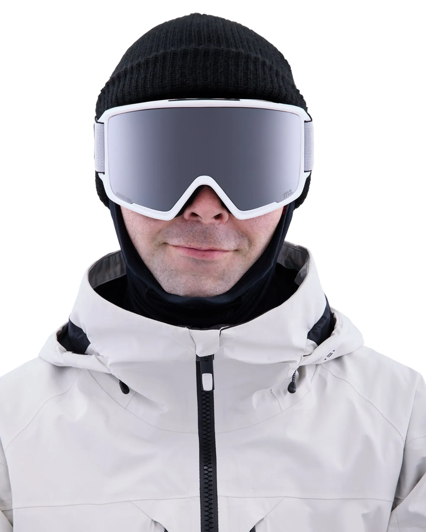 Anon M3 Low Bridge Fit Snow Goggles + Bonus Lens + MFI - White / Perceive Sunny Onyx