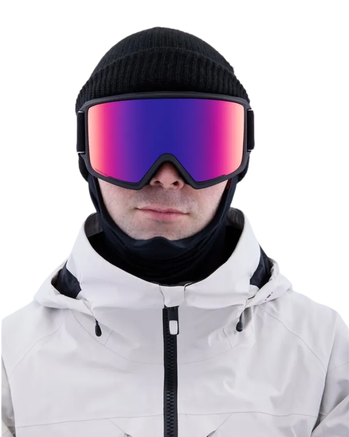 Anon M3 Snow Goggles + Bonus Lens + Mfi Face Mask - Black/Perceive Sunny Red Lens