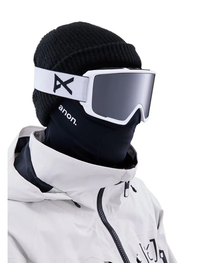 Anon M3 Snow Goggles + Bonus Lens + Mfi Face Mask - White/Perceive Sunny Onyx Lens