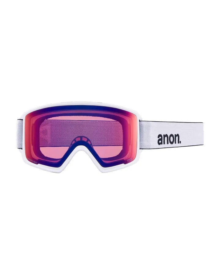 Anon M3 Snow Goggles + Bonus Lens + Mfi Face Mask - White/Perceive Sunny Onyx Lens