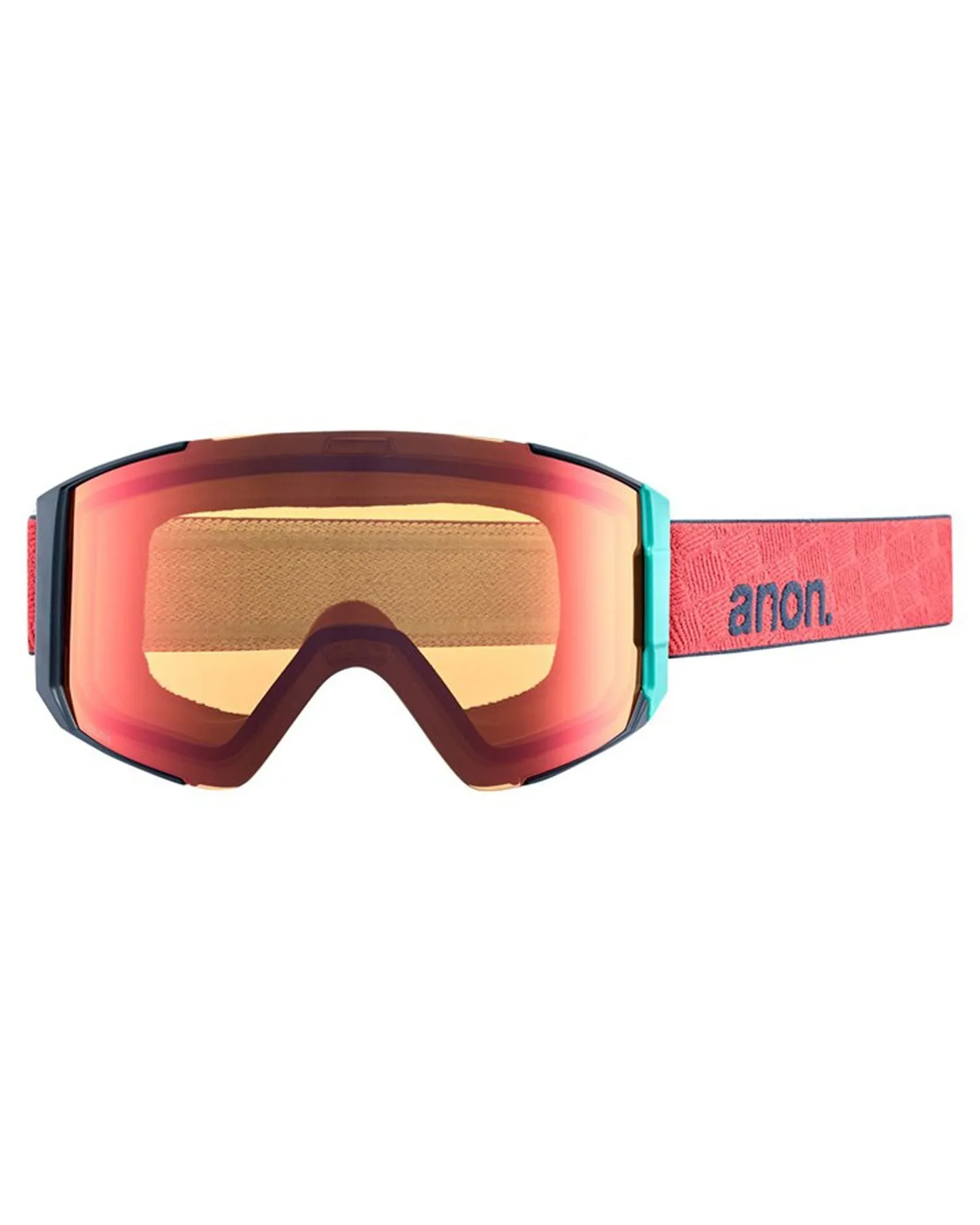 Anon M4S Cylindrical Low Bridge Fit Snow Goggles + Bonus Lens + MFI - Coral / Perceive Sunny Bronze