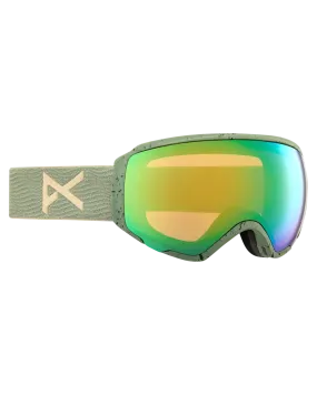 Anon WM1 Low Bridge Fit Snow Goggles + Bonus Lens + MFI - Hedge / Perceive Variable Green