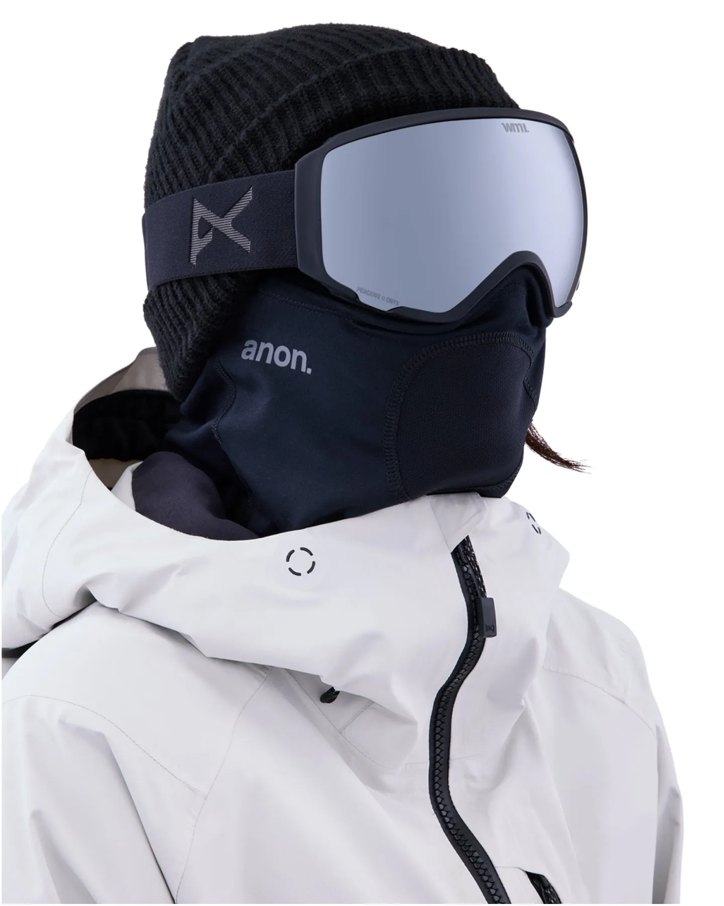 Anon WM1 Low Bridge Fit Snow Goggles + Bonus Lens + MFI - Smoke / Perceive Sunny Onyx