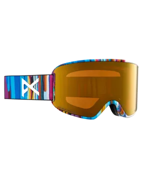 Anon WM3 Low Bridge Fit Snow Goggles + Bonus Lens + MFI - Feelgood / Perceive Sunny Bronze