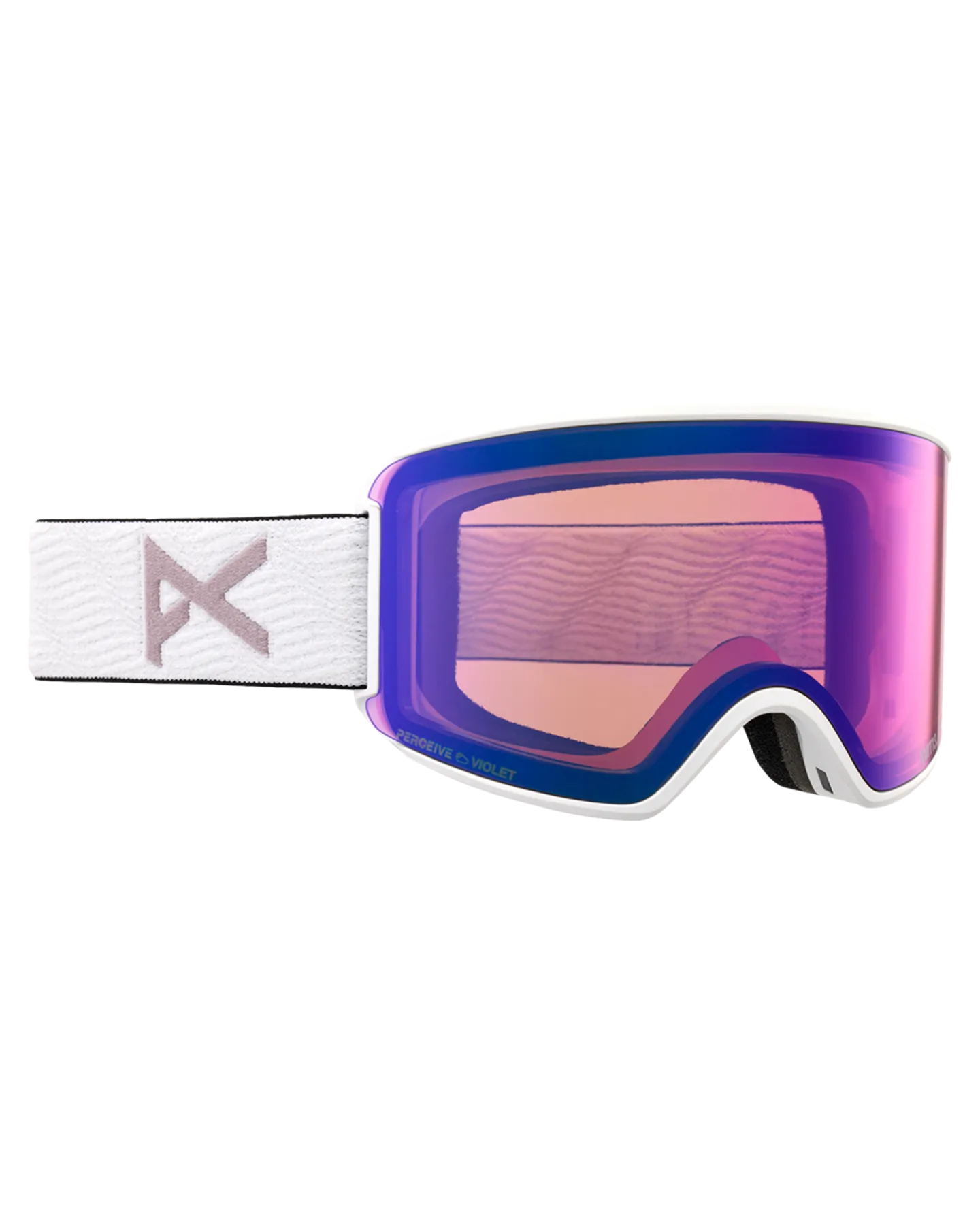 Anon WM3 Low Bridge Fit Snow Goggles + Bonus Lens + MFI - White / Perceive Variable Violet