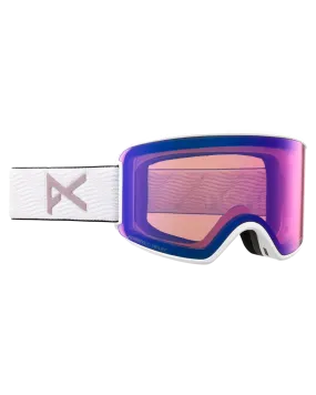 Anon WM3 Low Bridge Fit Snow Goggles + Bonus Lens + MFI - White / Perceive Variable Violet