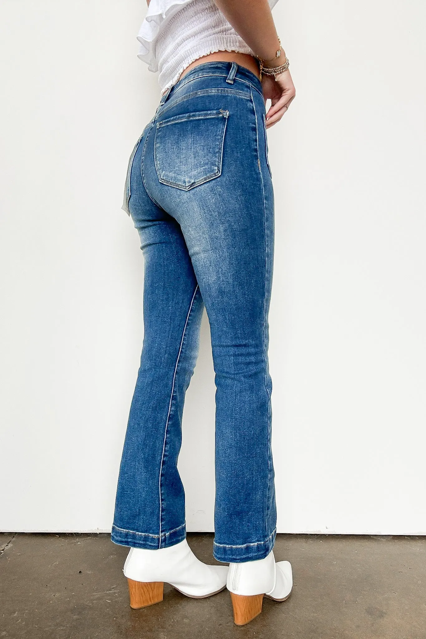 Atley High Rise Patch Pocket Straight Jeans