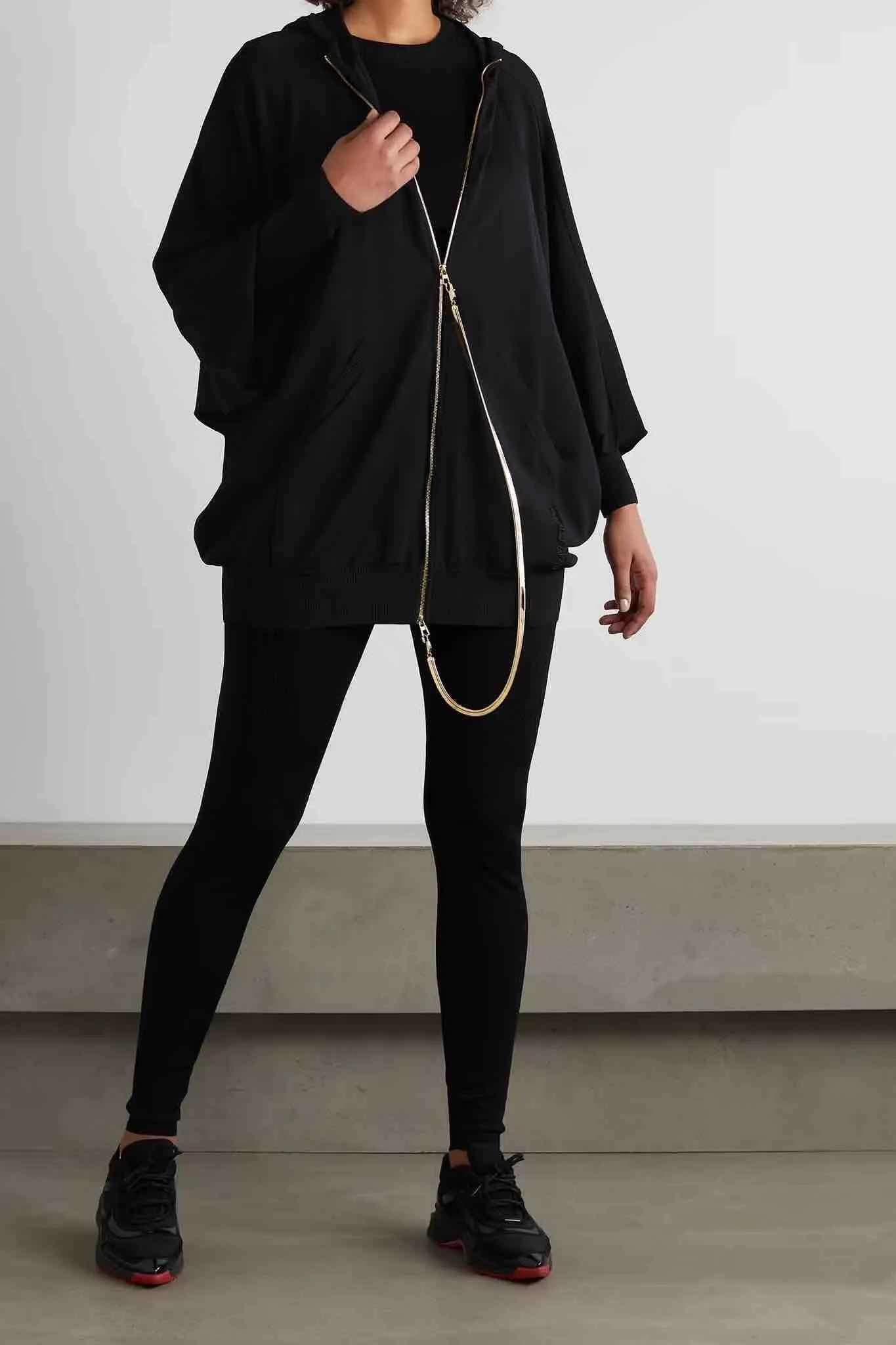 AZ Factory  |Unisex Street Style Long Sleeves Chain Plain Long Oversized