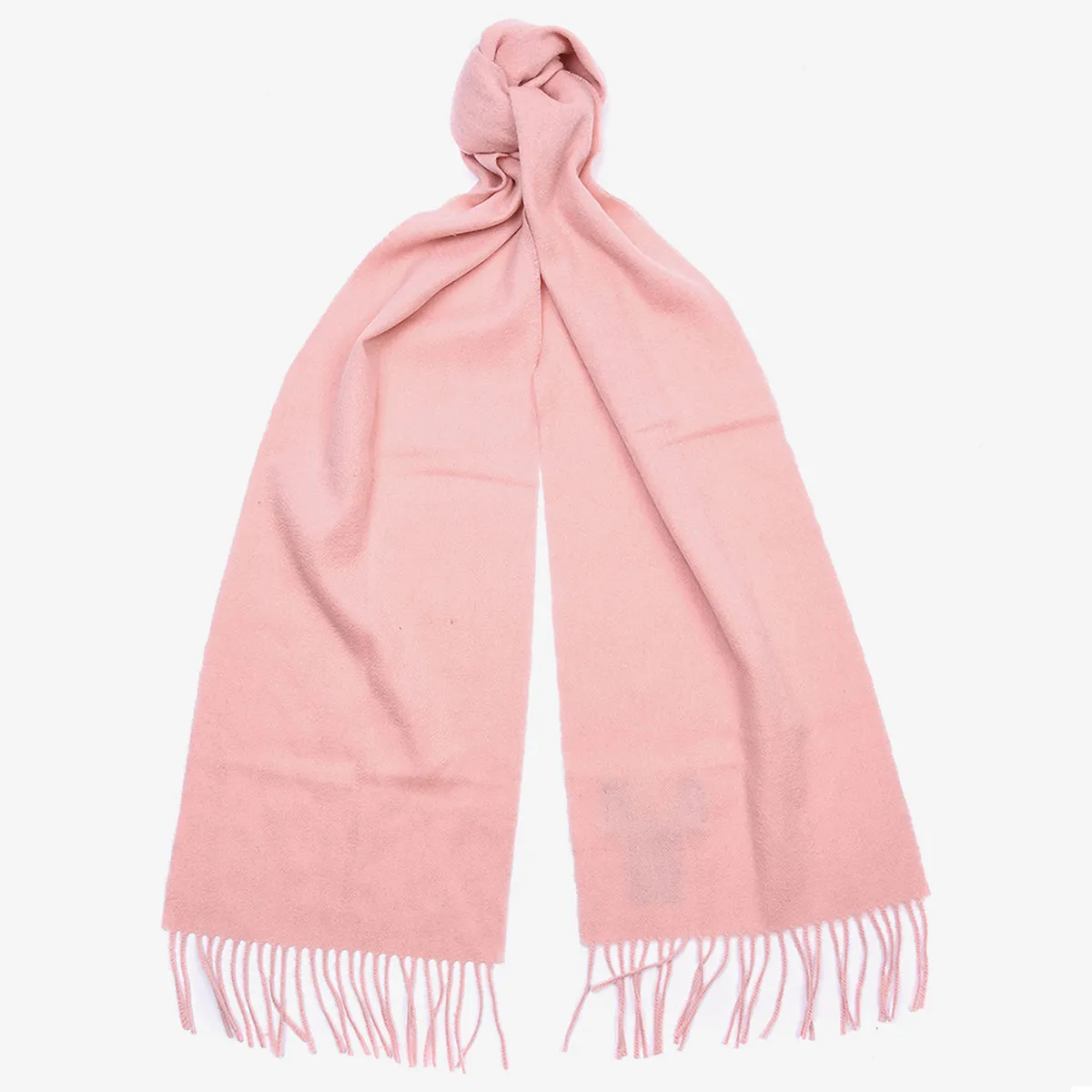 Barbour Lambswool Woven Scarf in Blush Pink