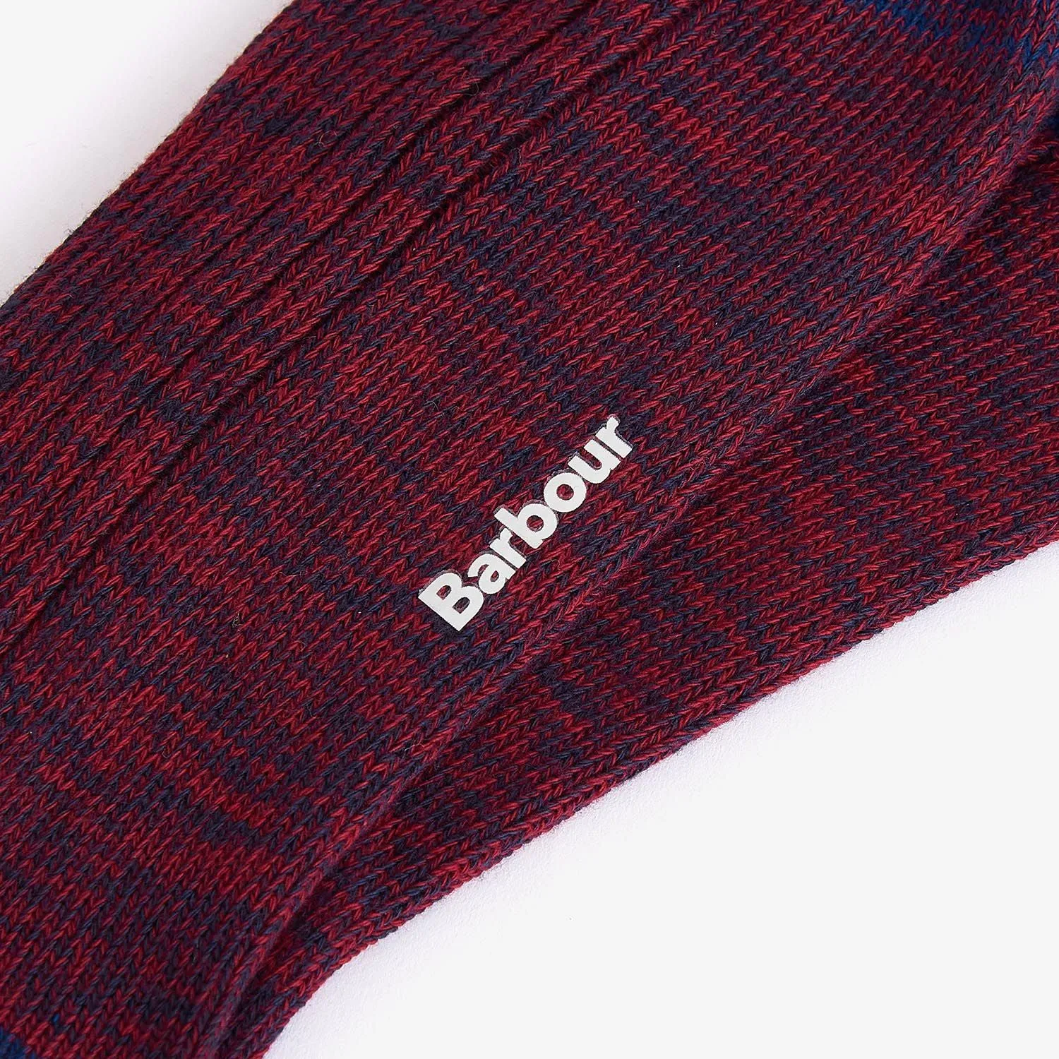 Barbour Men's Twisted Contrast Socks in Cranberry