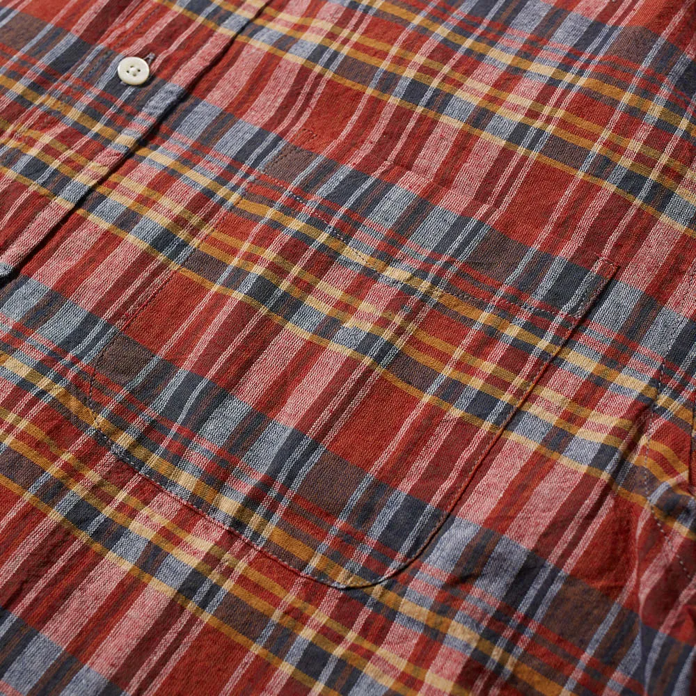 Beams Plus Button Down Madras ShirtBrique