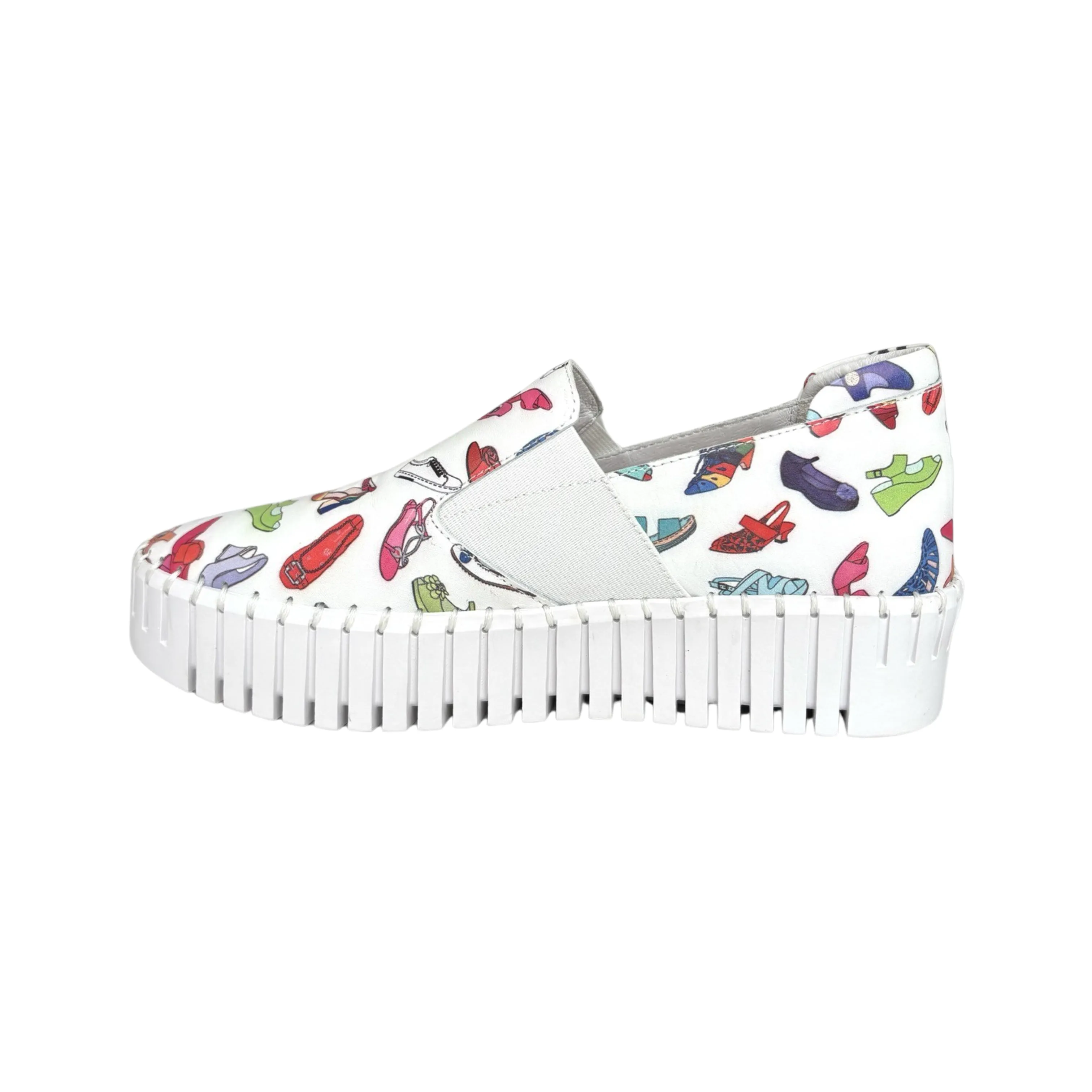 Becca White/Shoe Print Slip On