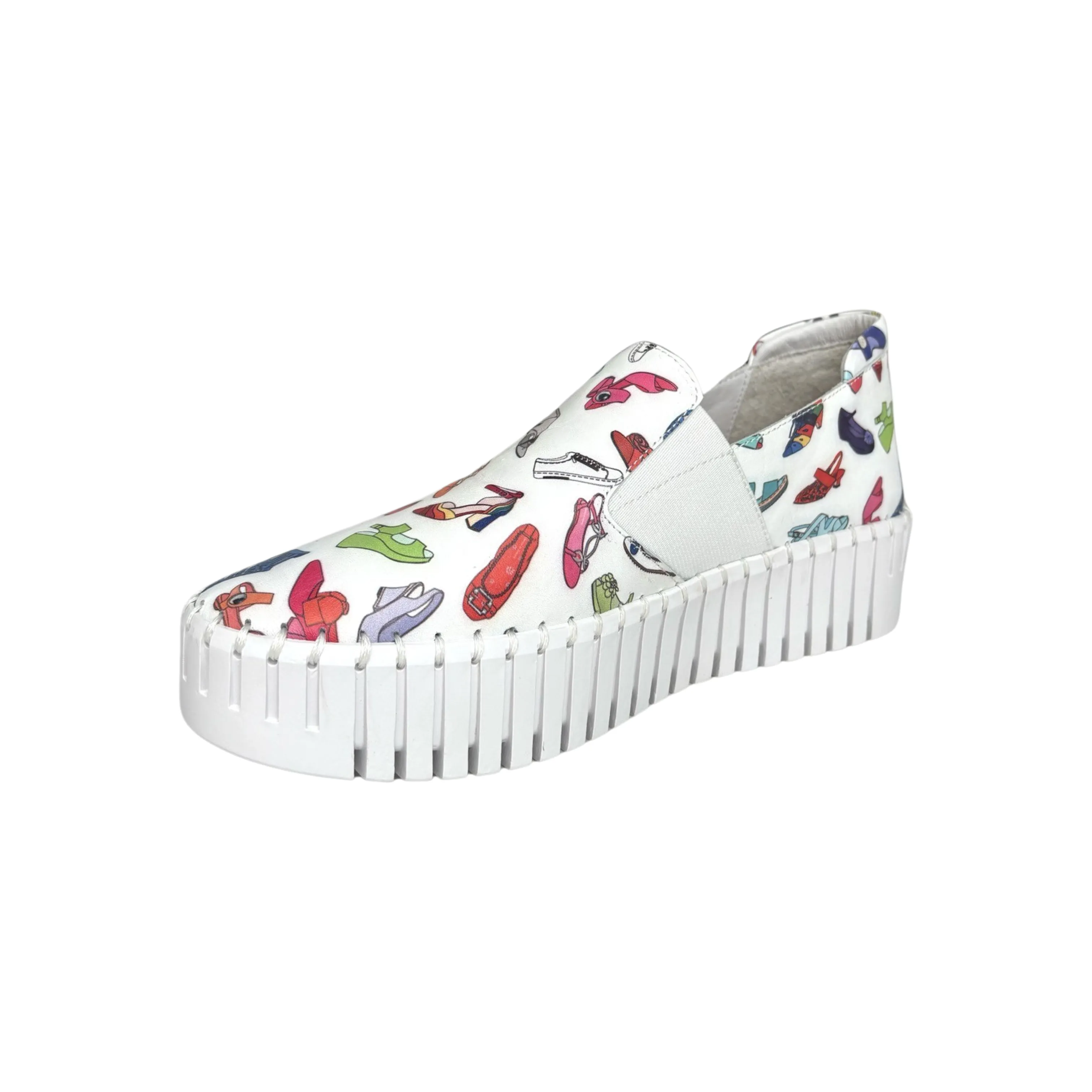 Becca White/Shoe Print Slip On