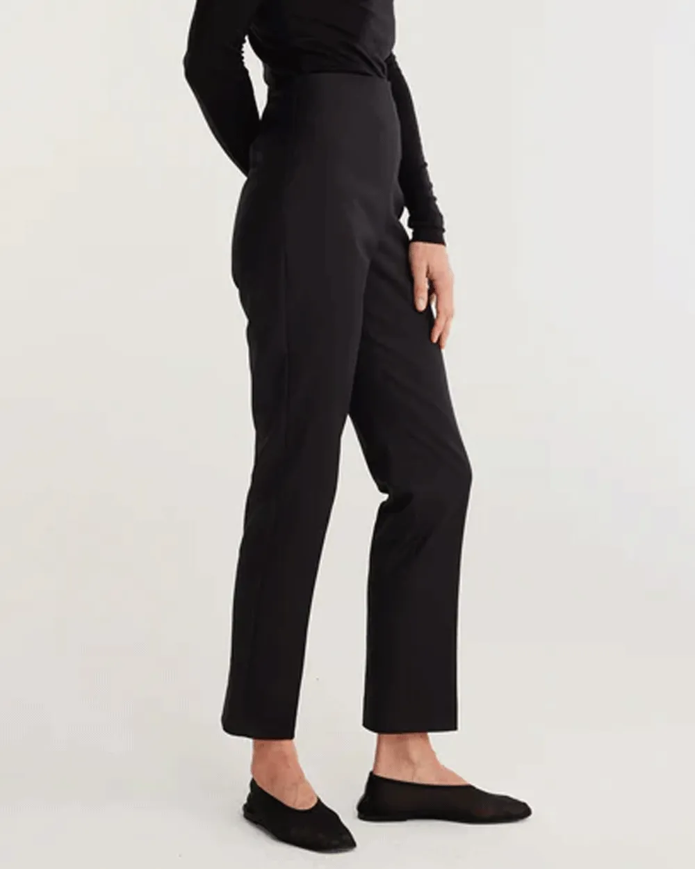 Black Cigarette Leg Trousers