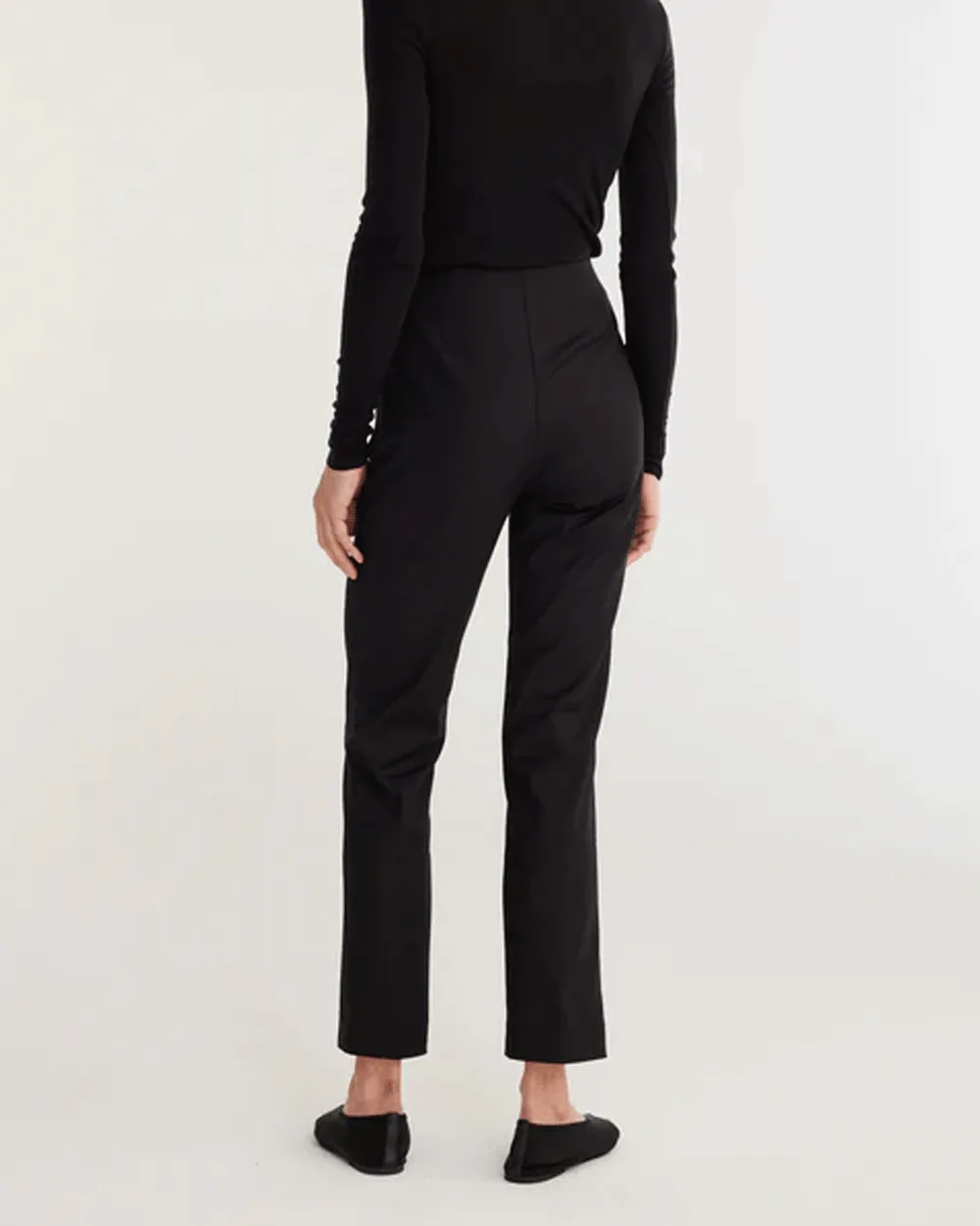 Black Cigarette Leg Trousers