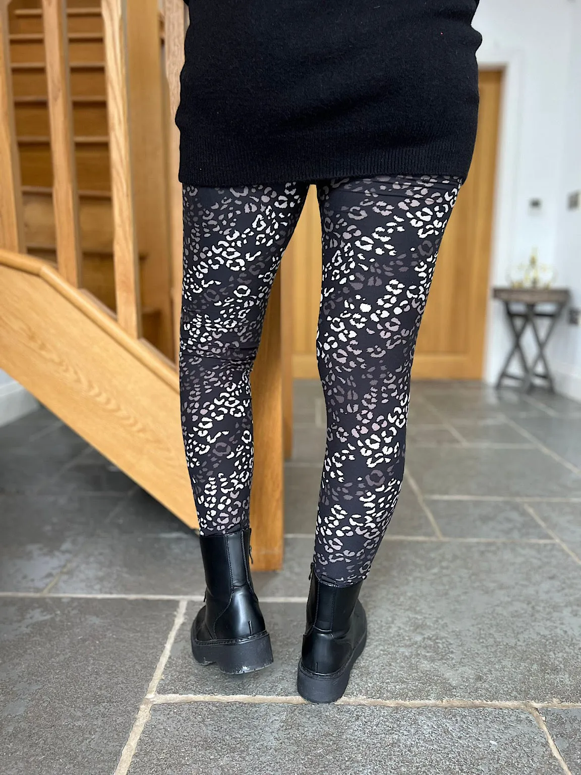 Black Soft Touch Leopard Leggings