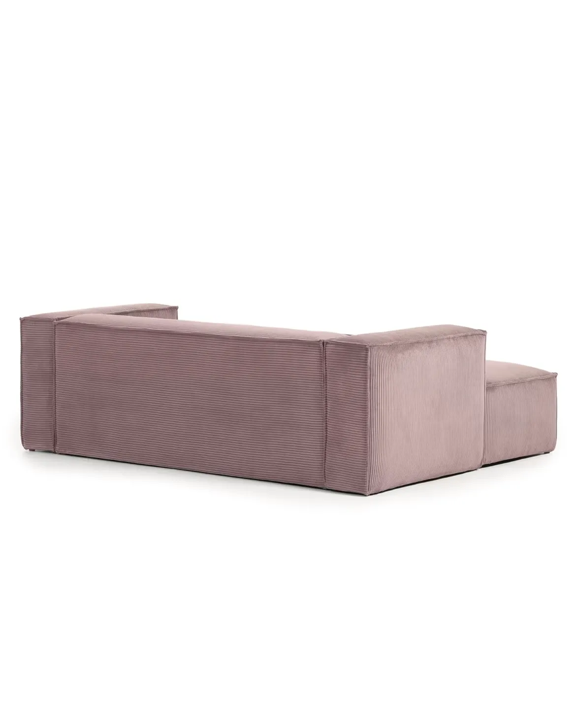 Blok 2-Seater Left Lounge Sofa Corduroy Light Pink