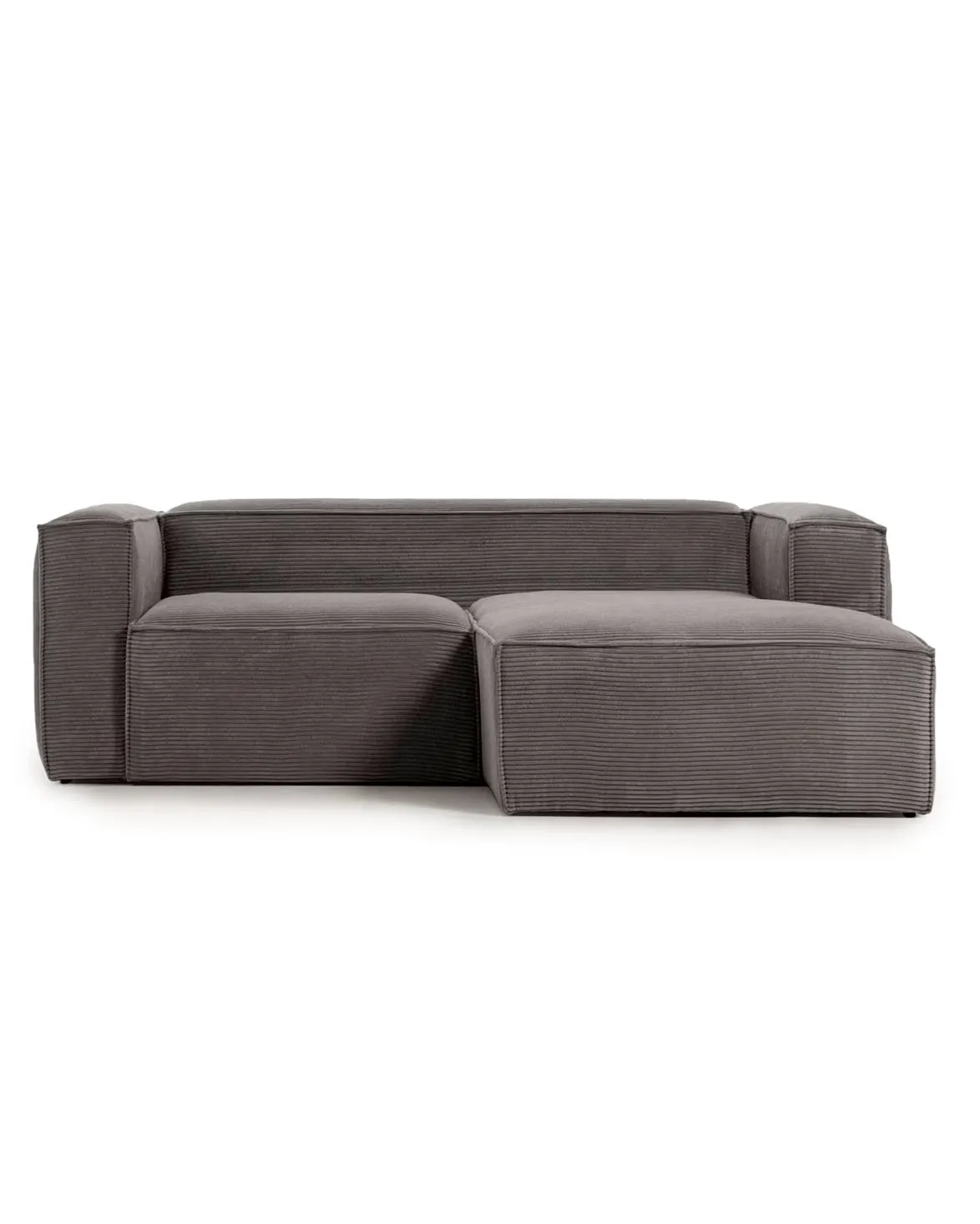 Blok 2-Seater Right Lounge Sofa Corduroy Dark Grey