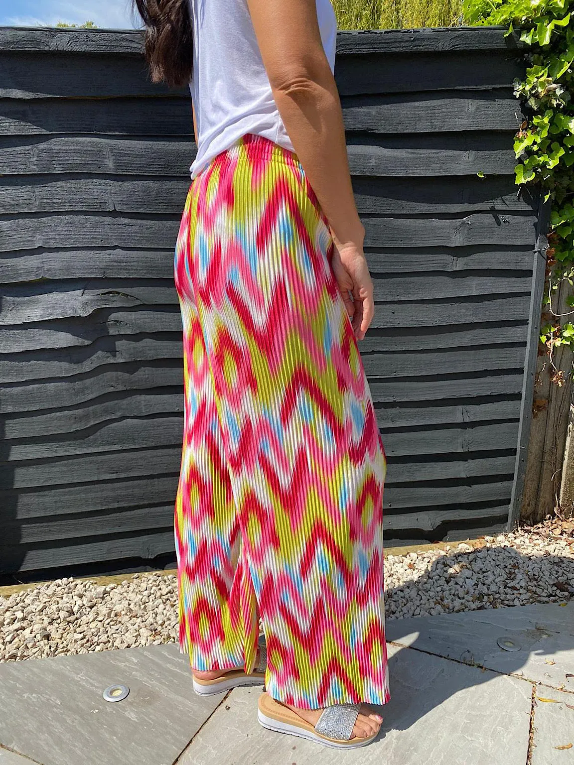 Bright Plisse Trousers Fran