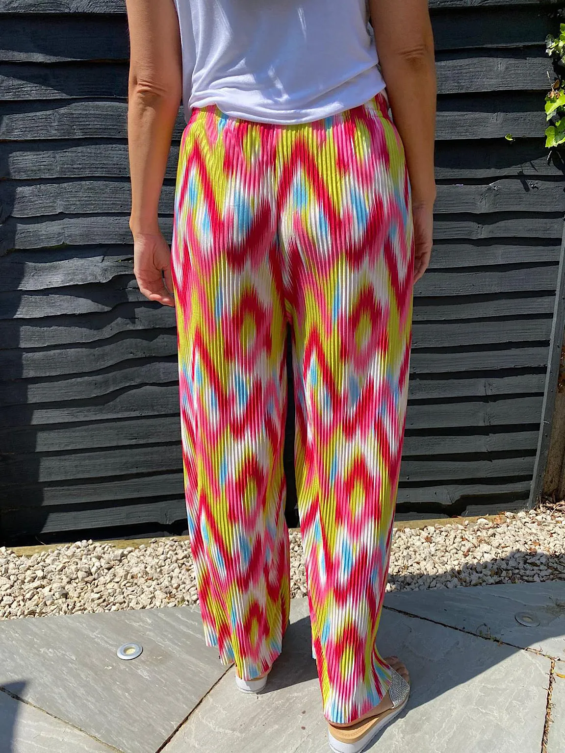 Bright Plisse Trousers Fran