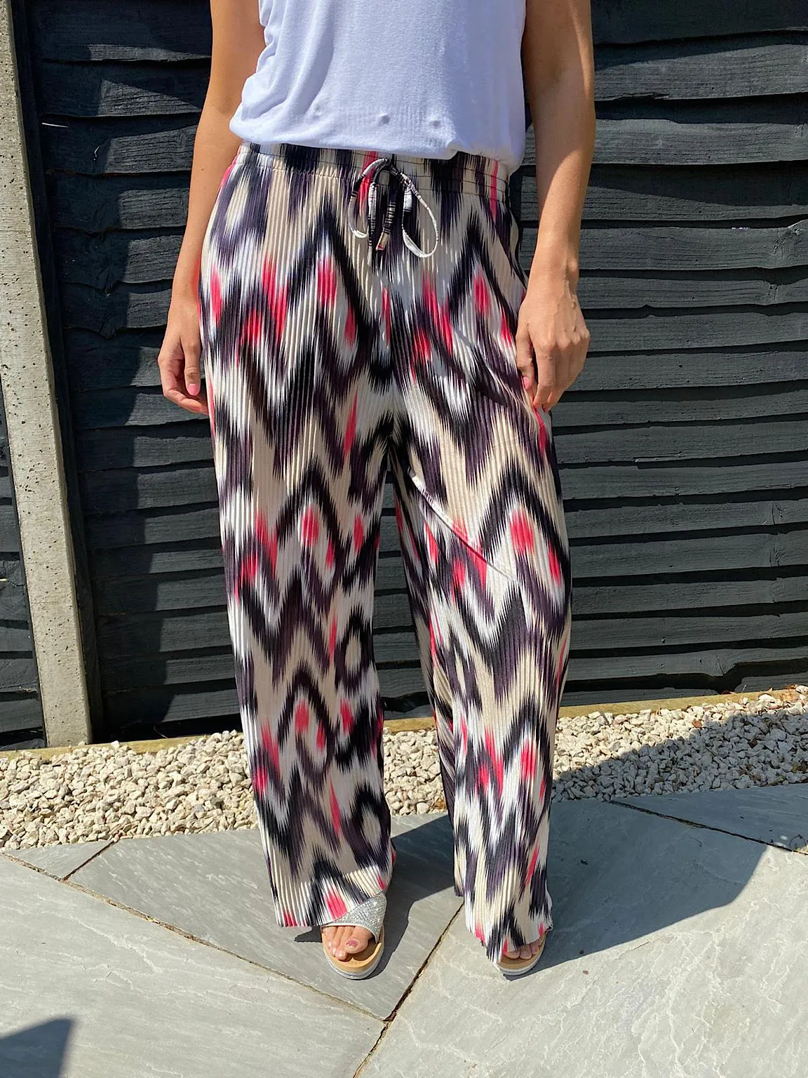 Bright Plisse Trousers Fran