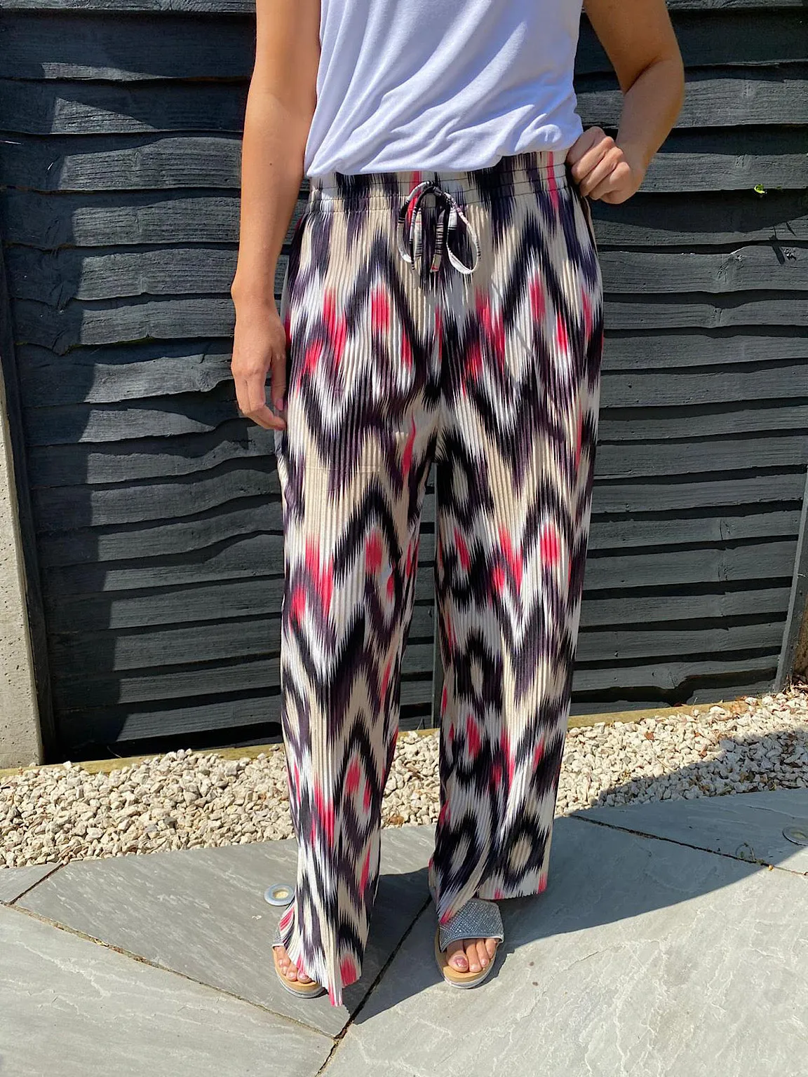 Bright Plisse Trousers Fran