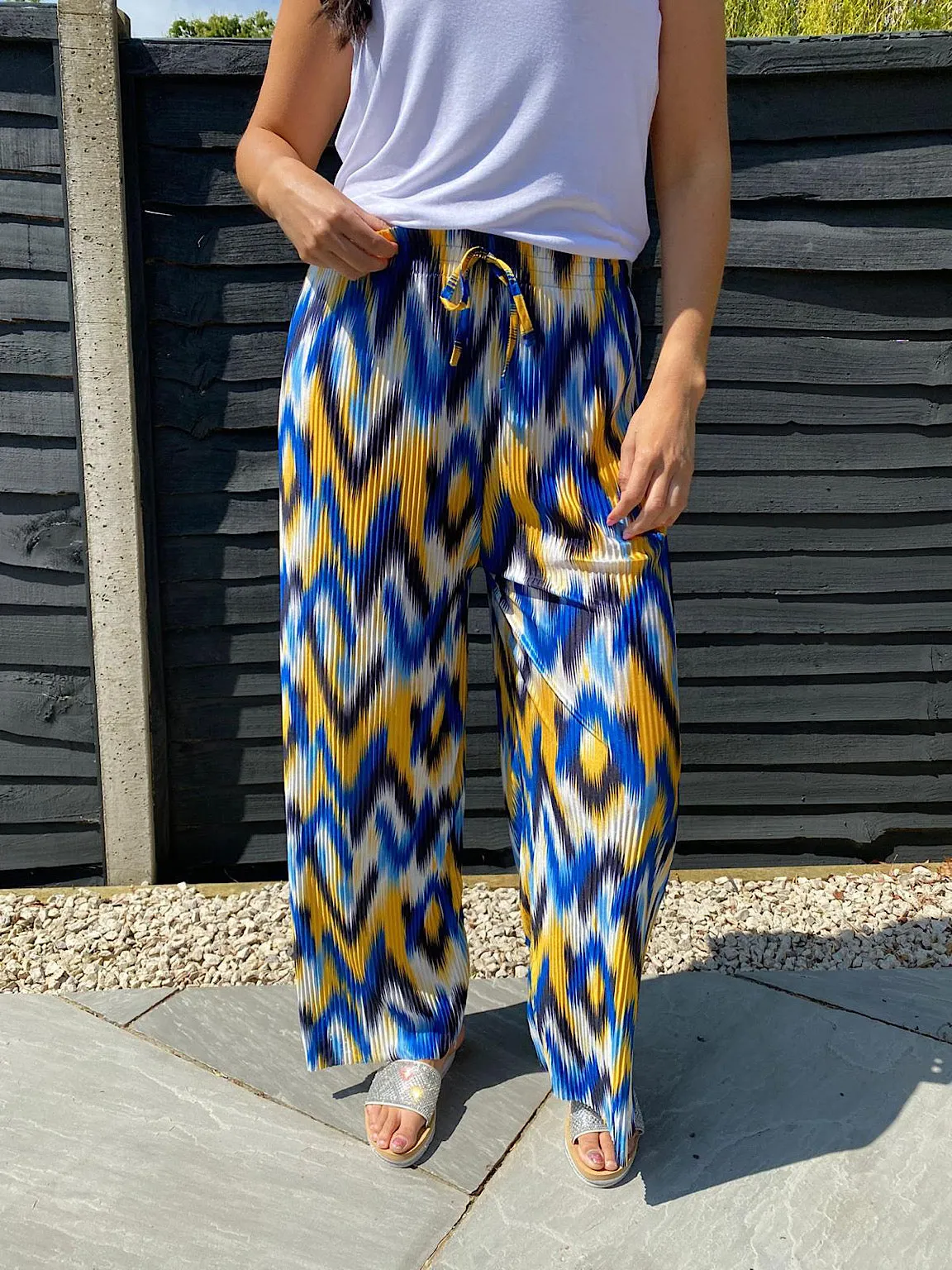 Bright Plisse Trousers Fran