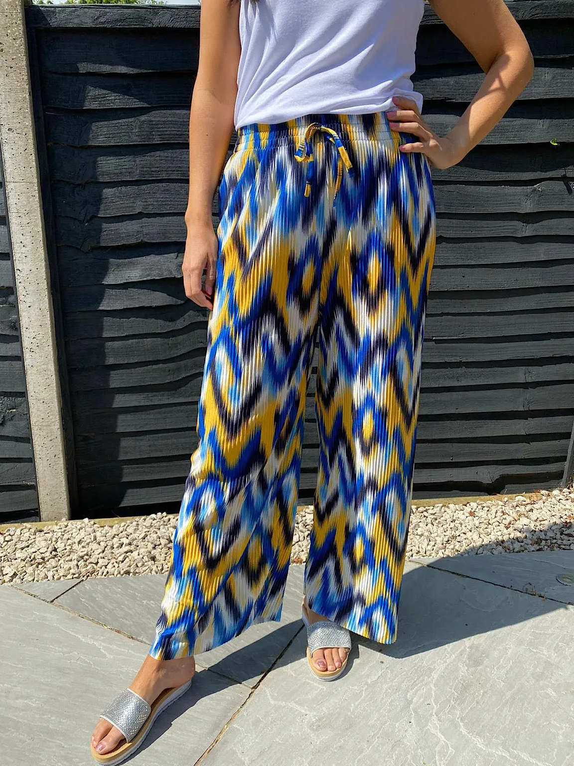 Bright Plisse Trousers Fran