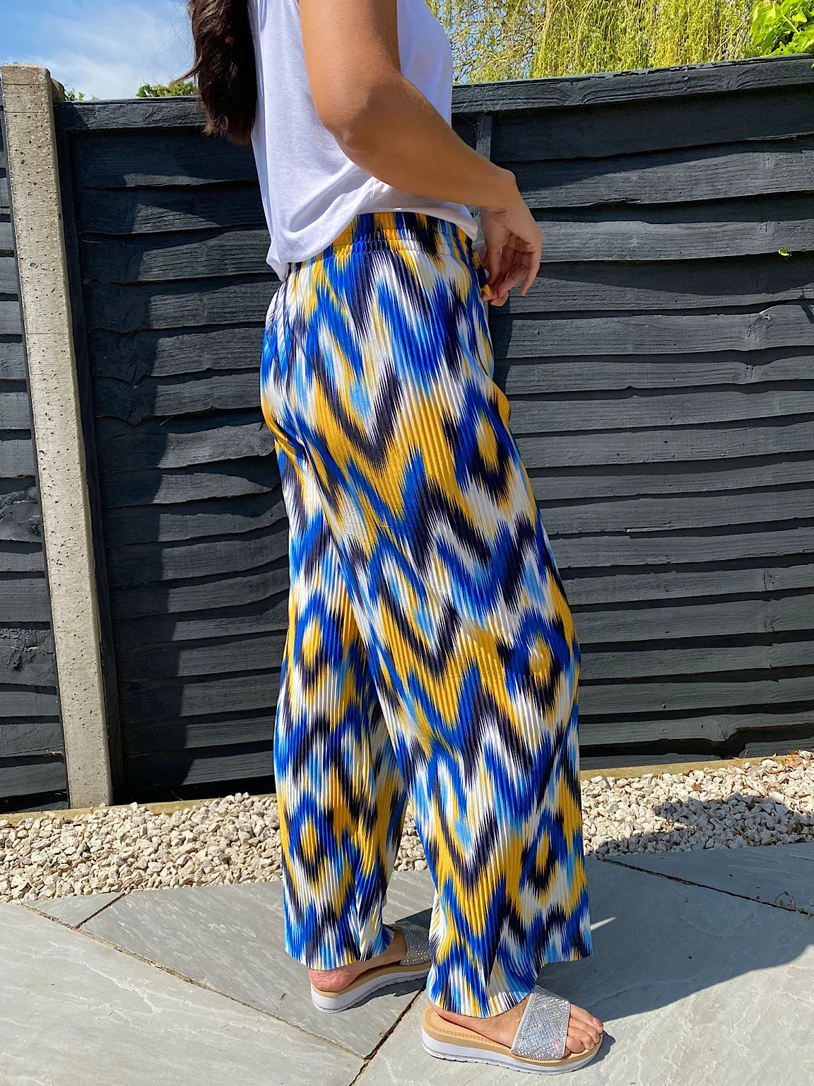 Bright Plisse Trousers Fran