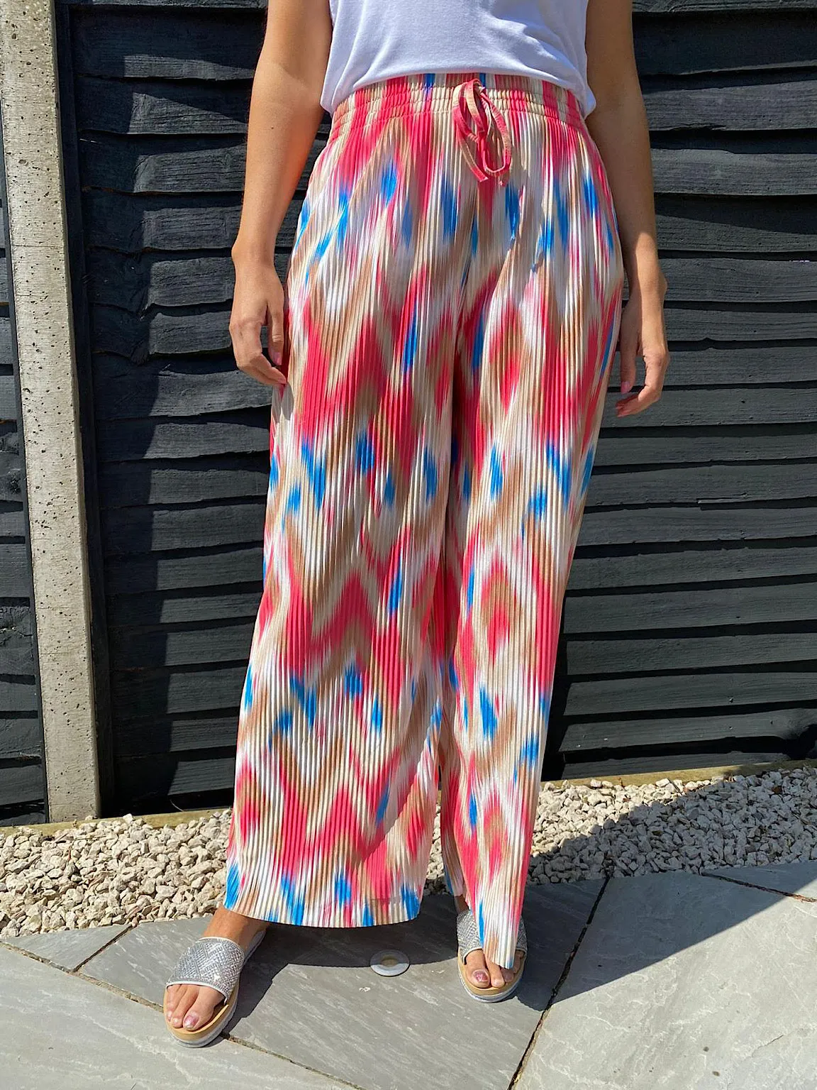 Bright Plisse Trousers Fran