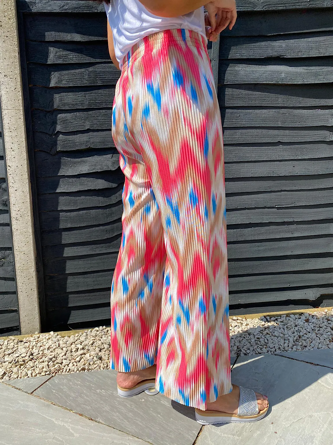 Bright Plisse Trousers Fran