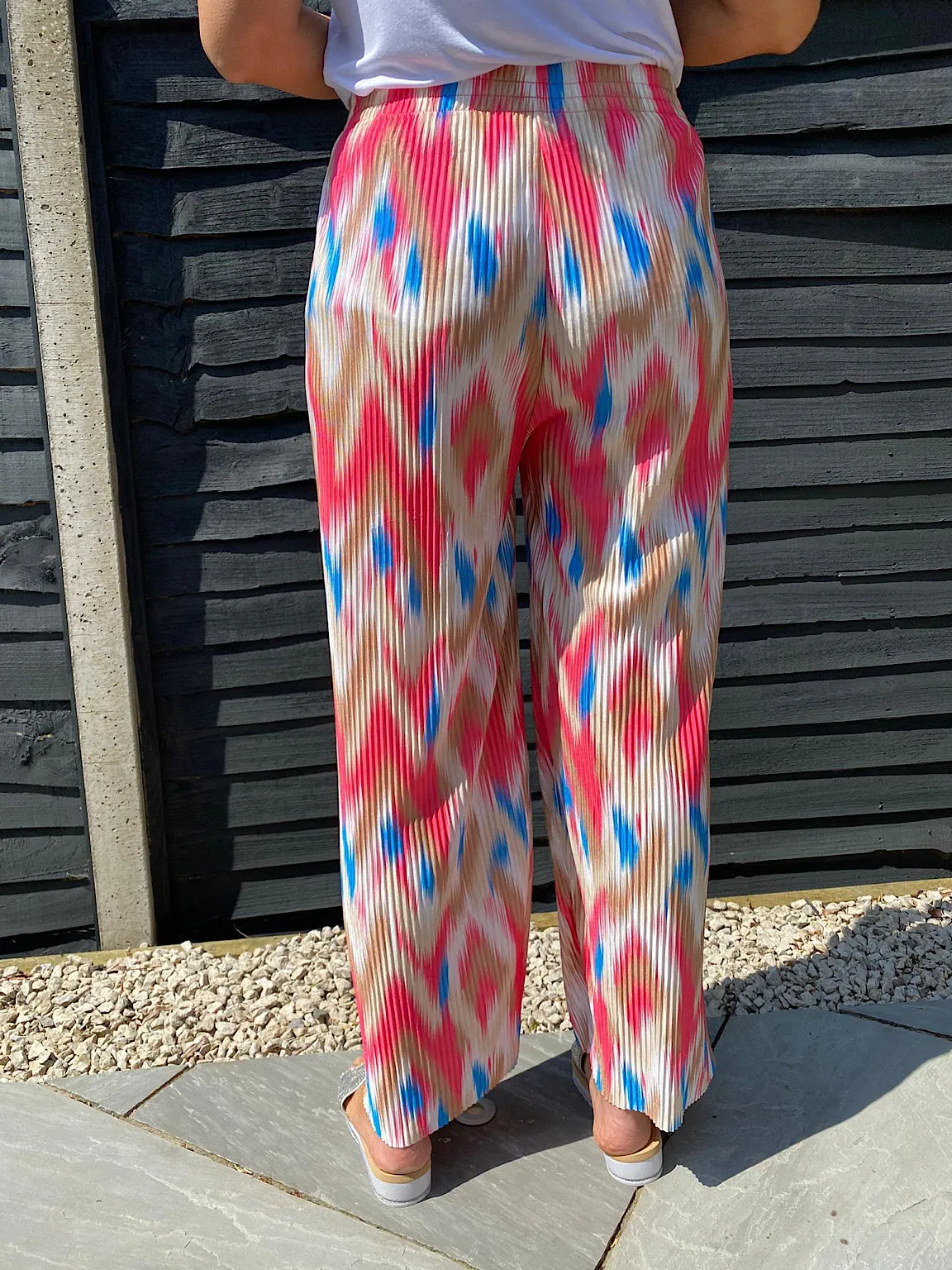 Bright Plisse Trousers Fran