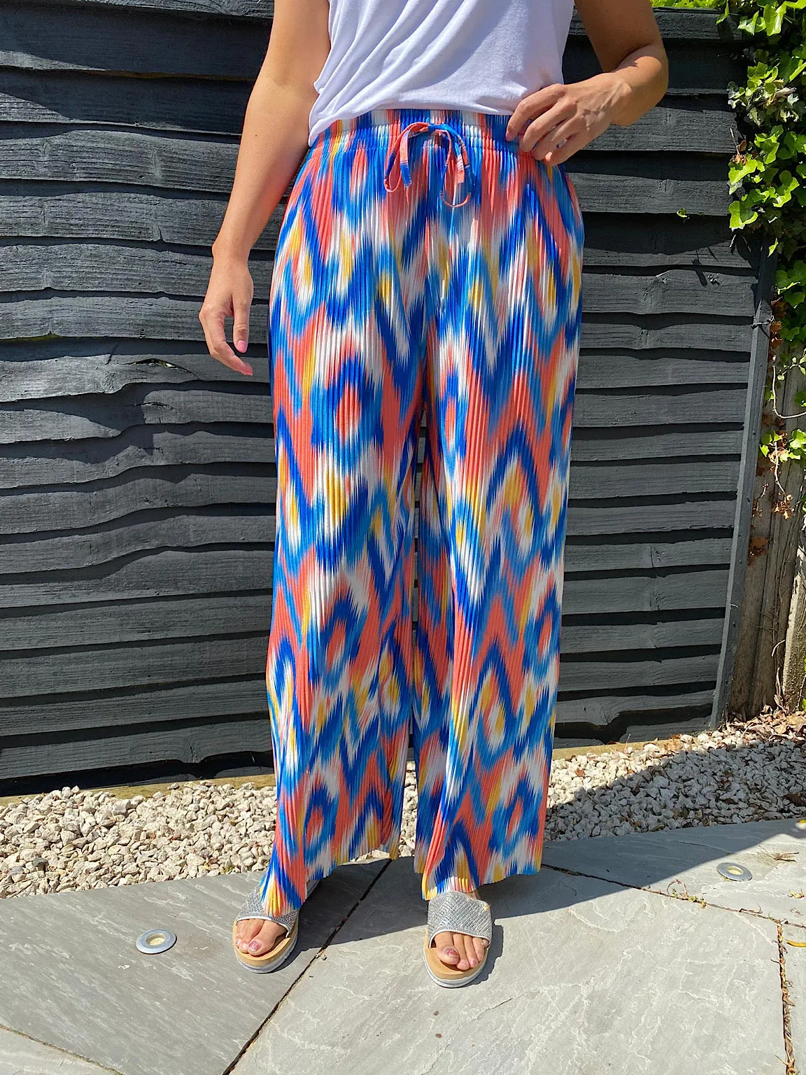 Bright Plisse Trousers Fran